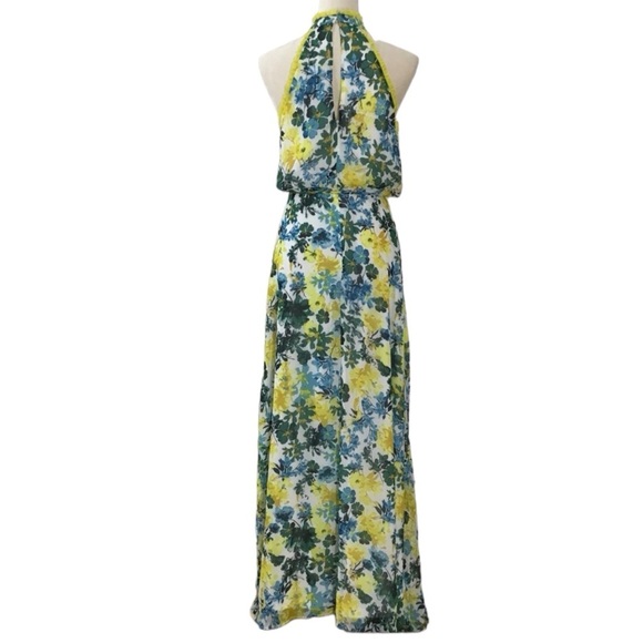 Lulus What A Wonder White Floral Print Halter Maxi Dress Size M - Picture 6 of 12